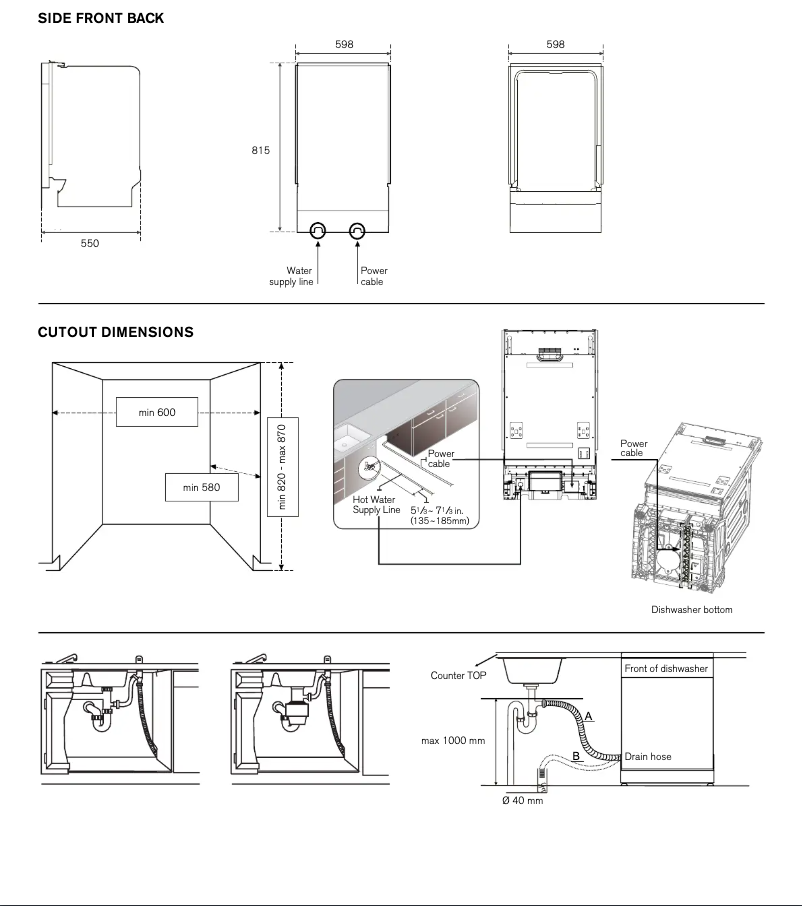 Image de la première page du manuel de l'appareil DW60EPRS