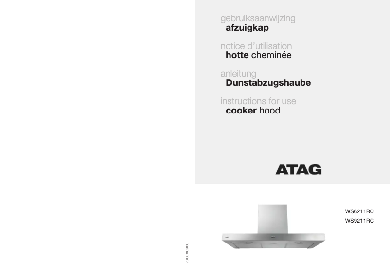 Page 1 de la notice Manuel utilisateur Atag WS6211RC