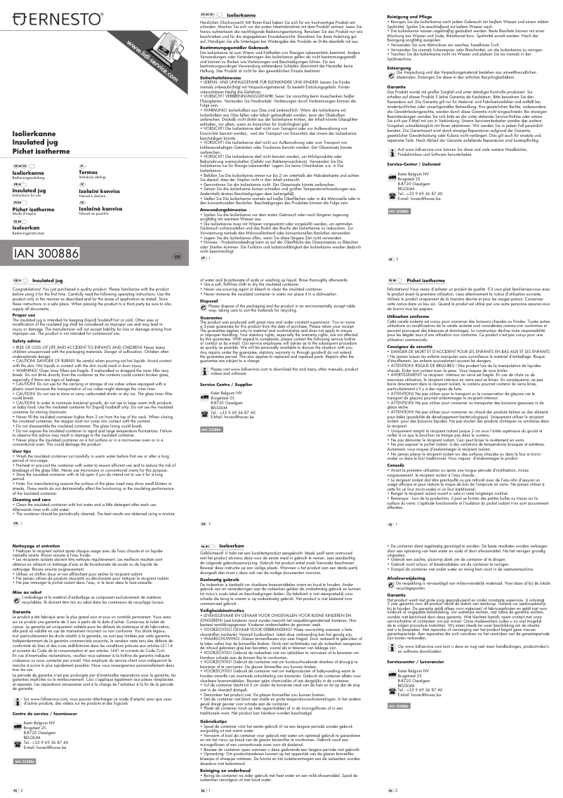 Page n°1 - Manuel utilisateur Ernesto IAN 300886