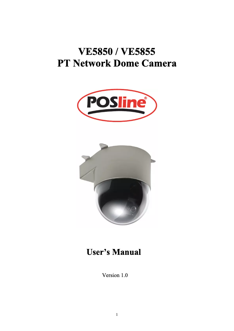 Page n°1 - Manuel utilisateur POSline VE5850