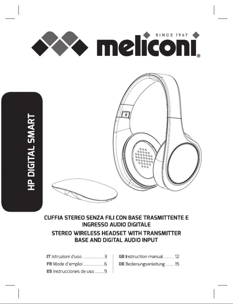 Page 1 de la notice Manuel utilisateur Meliconi HP DIGITAL SMART