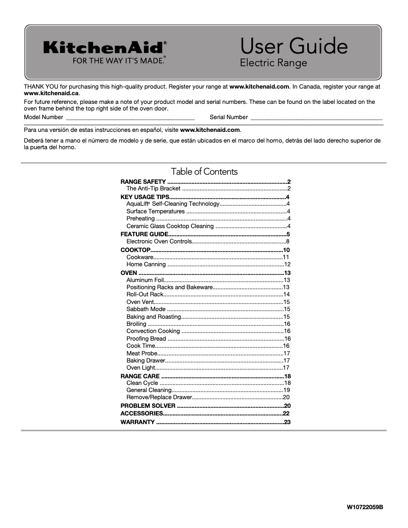 Page 1 de la notice Manuel utilisateur KitchenAid KSEG700EBS