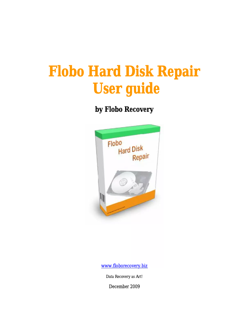 Page n°1 - Manuel utilisateur Flobo Hard Disk Repair