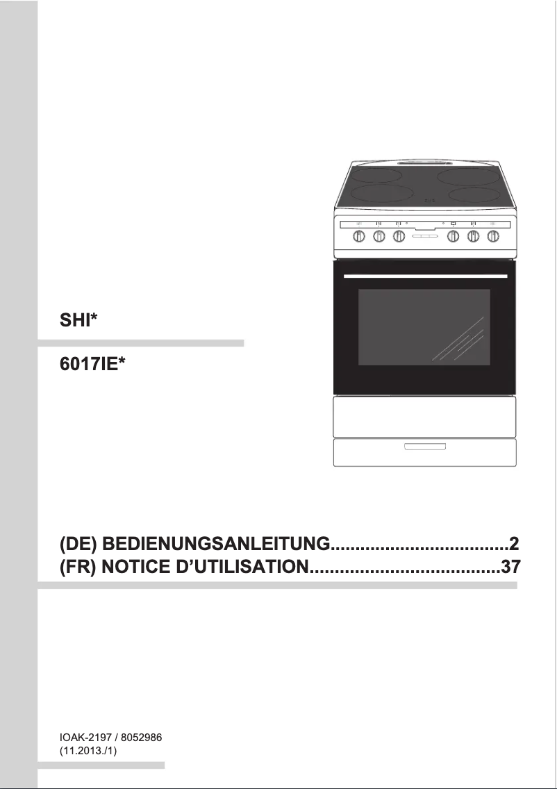 Page 1 de la notice Manuel utilisateur Amica SHI 11673 E