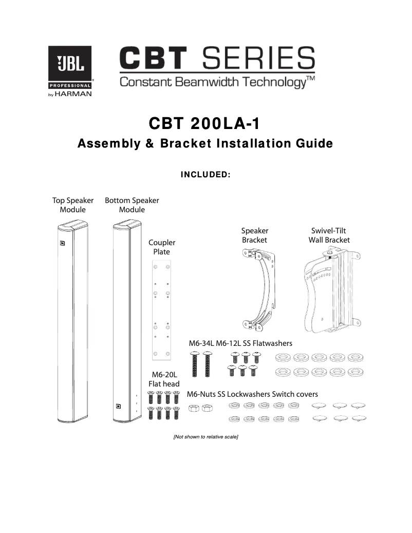 Page 1 de la notice Manuel utilisateur JBL CBT 200LA-1