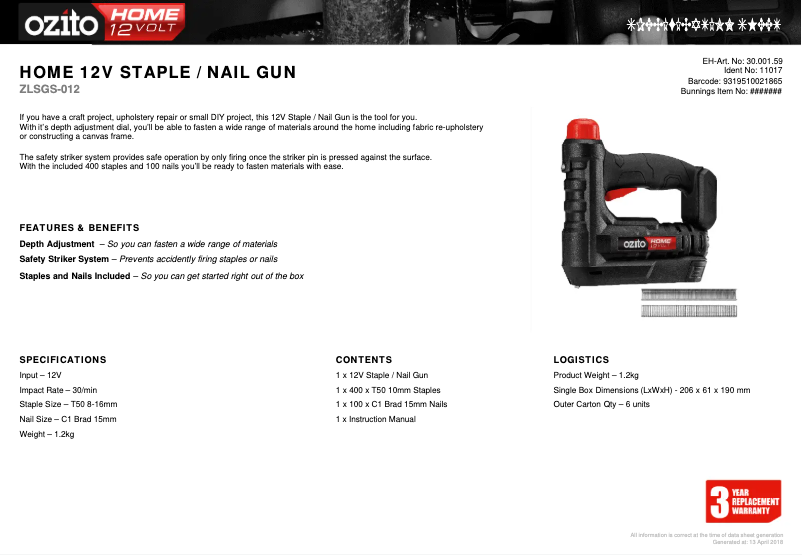 Image de la première page du manuel de l'appareil ZLSGS-012