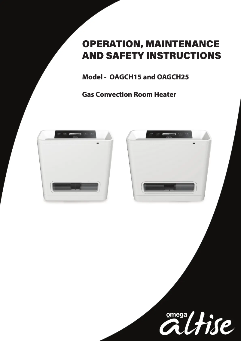 Page 1 de la notice Manuel utilisateur Omega Altise OAGCH25