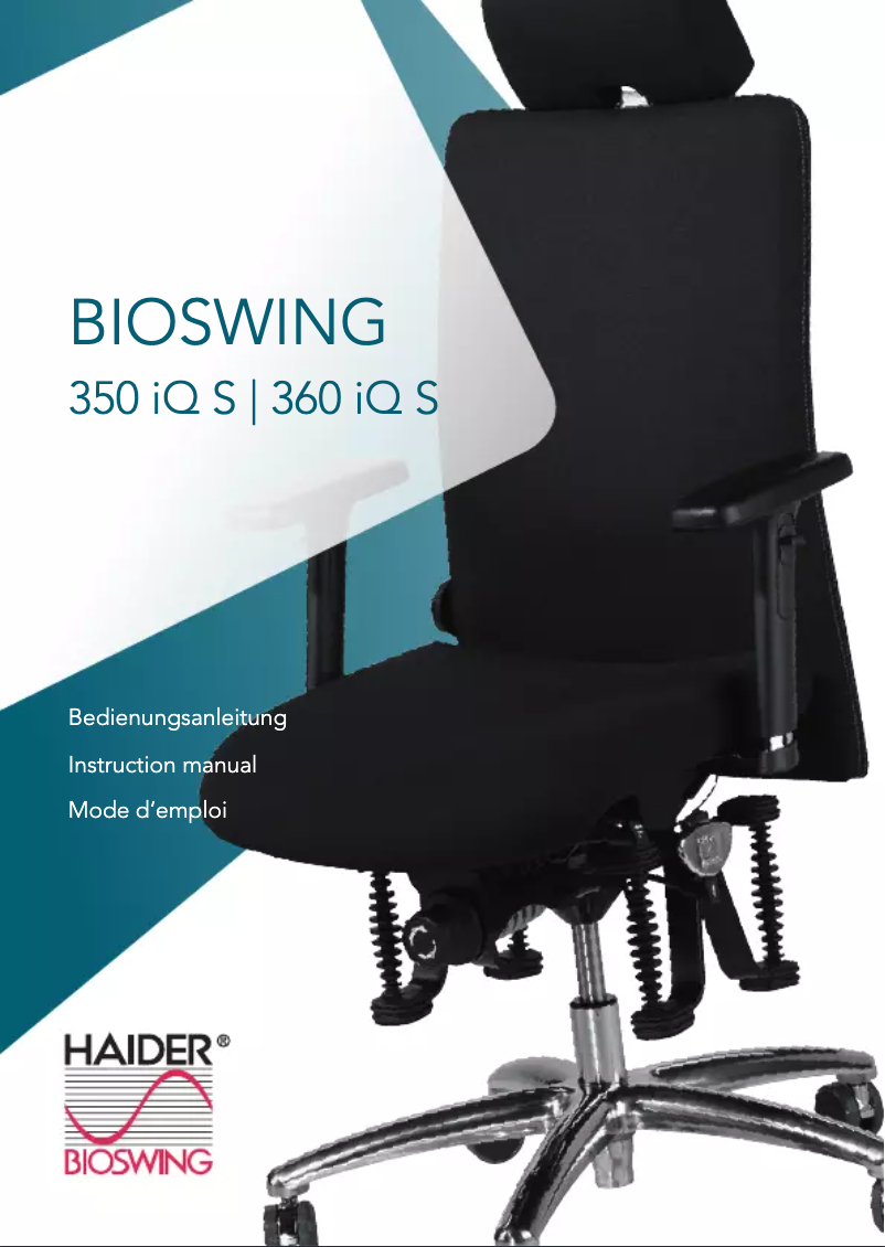 Page n°1 - Manuel utilisateur Bioswing 350 iQ S