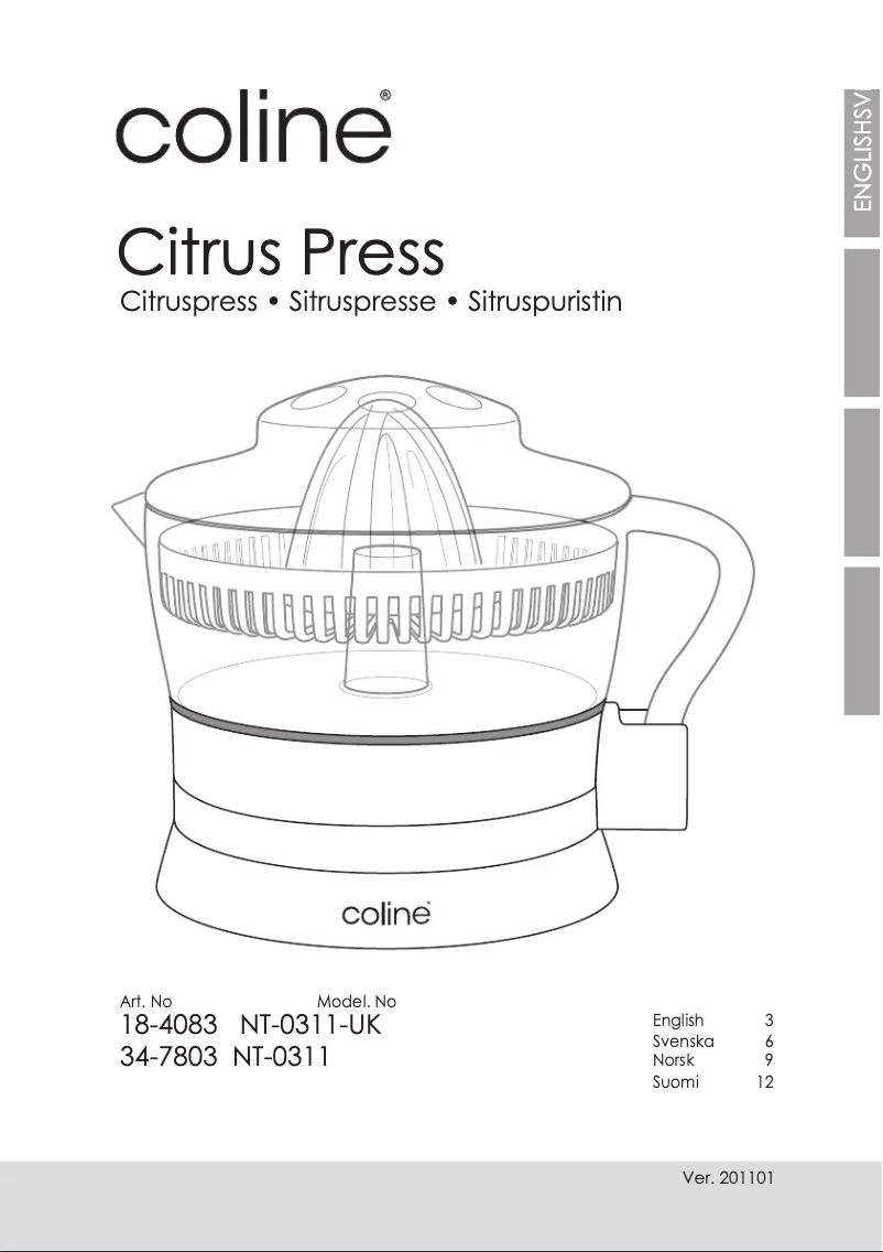 Image de la première page du manuel de l'appareil NT-0311