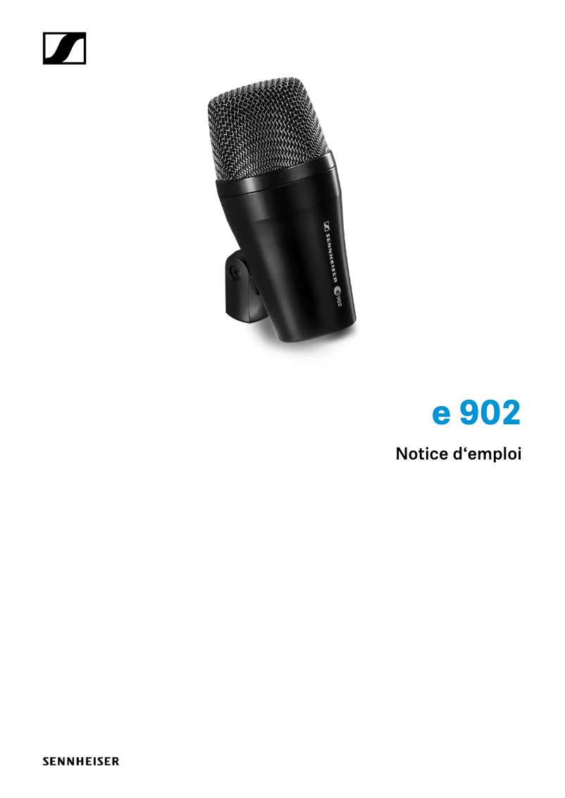 Page n°1 - Manuel utilisateur Sennheiser E 902