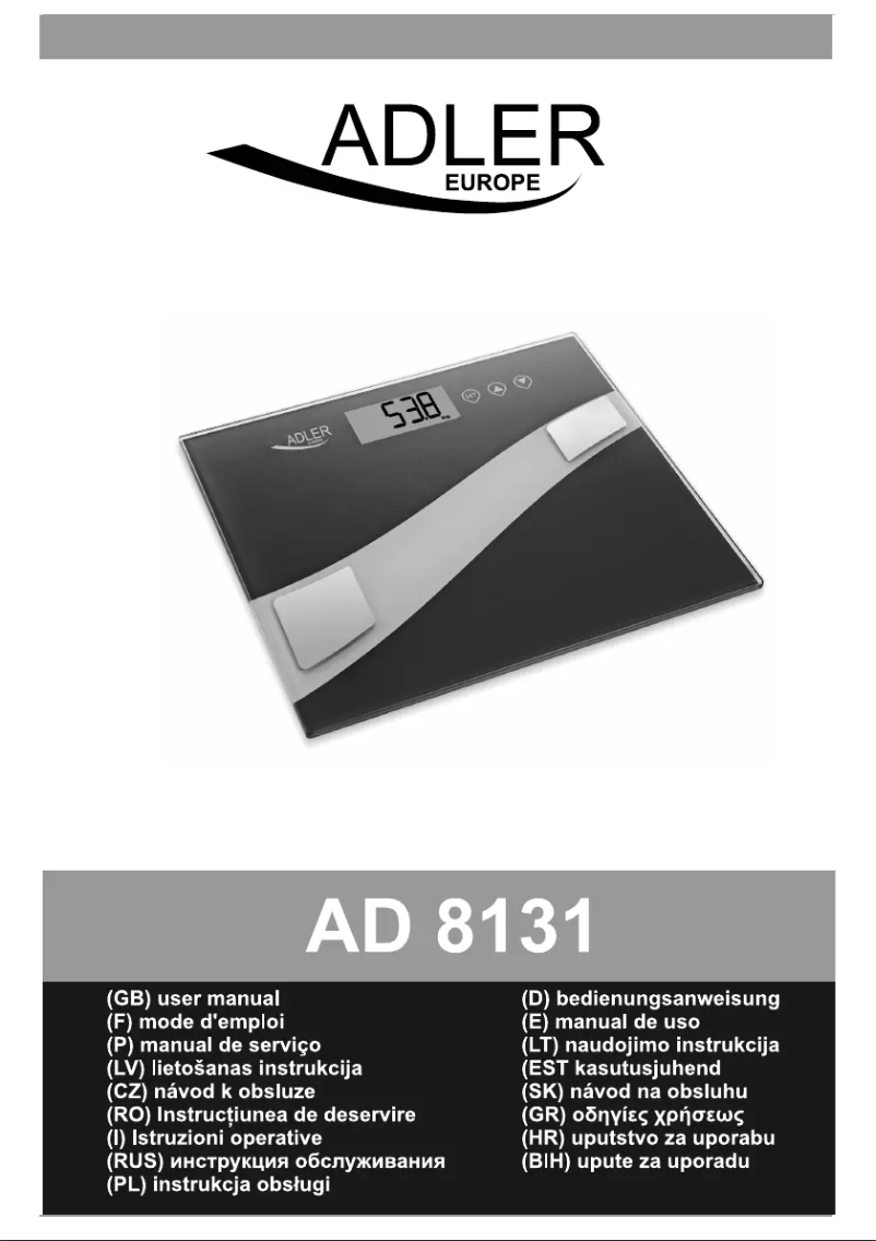 Image de la première page du manuel de l'appareil AD 8131