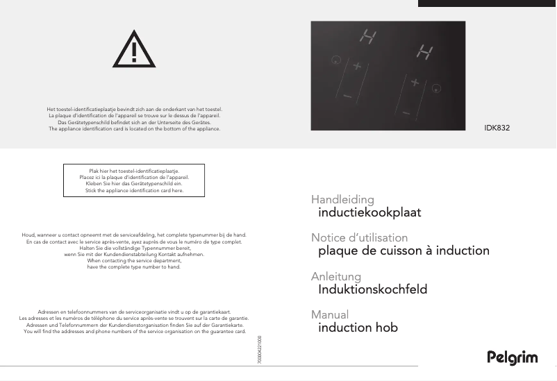 Image de la première page du manuel de l'appareil IDK832