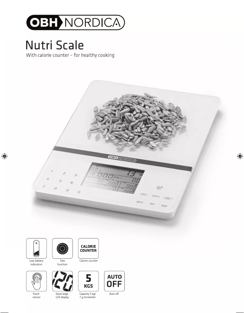 Page n°1 - Manuel utilisateur OBH Nordica Nutri Scale