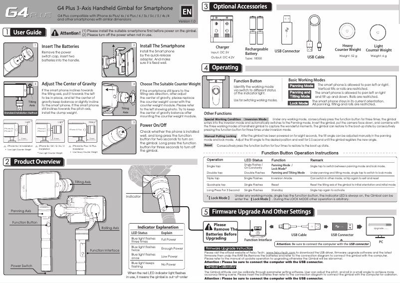Image de la première page du manuel de l'appareil G4 Plus