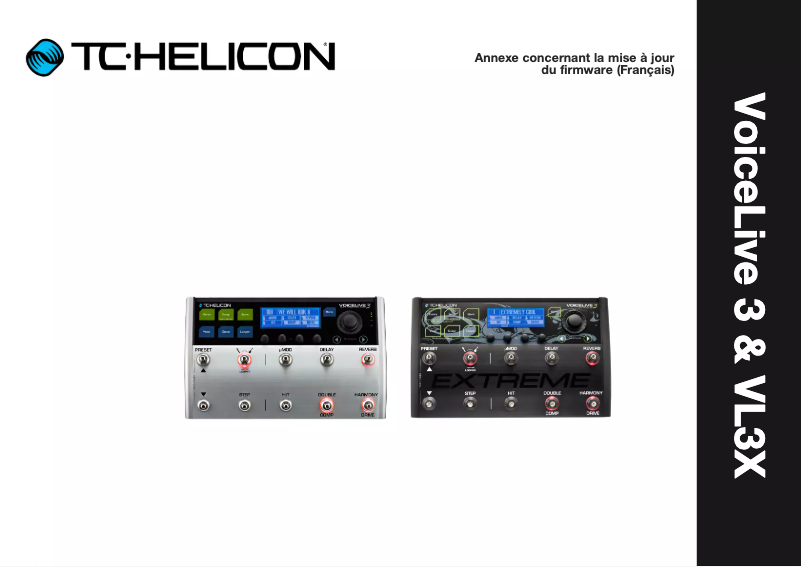 Page n°1 - Manuel utilisateur TC Helicon VoiceLive 3 Extreme