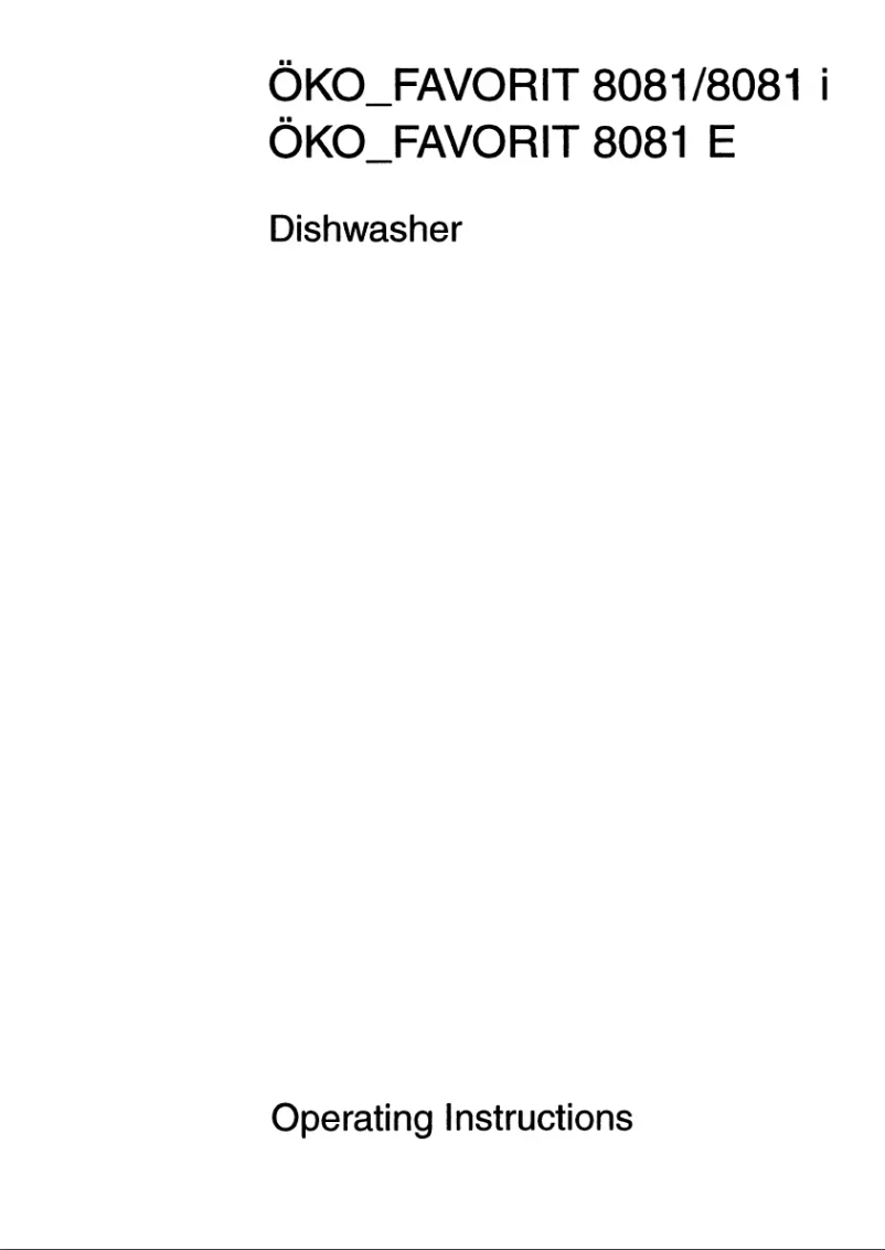 Image de la première page du manuel de l'appareil Favorit 8081i-DB