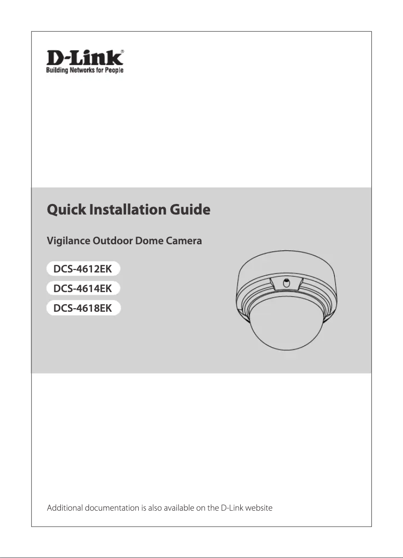Page n°1 - Guide d'installation D-Link DCS-4618EK