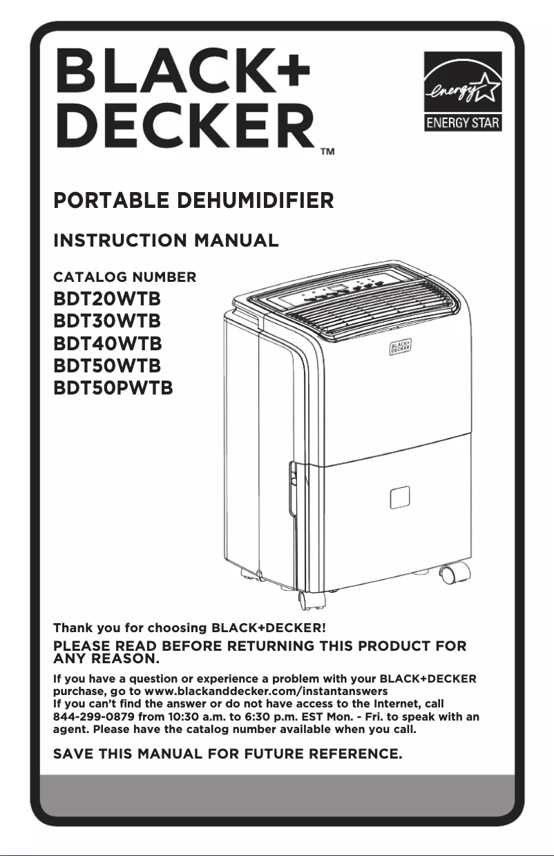 Image de la première page du manuel de l'appareil BDT30WTB