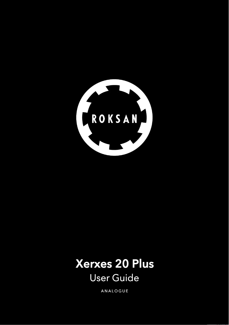 Image de la première page du manuel de l'appareil Xerxes 20 Plus