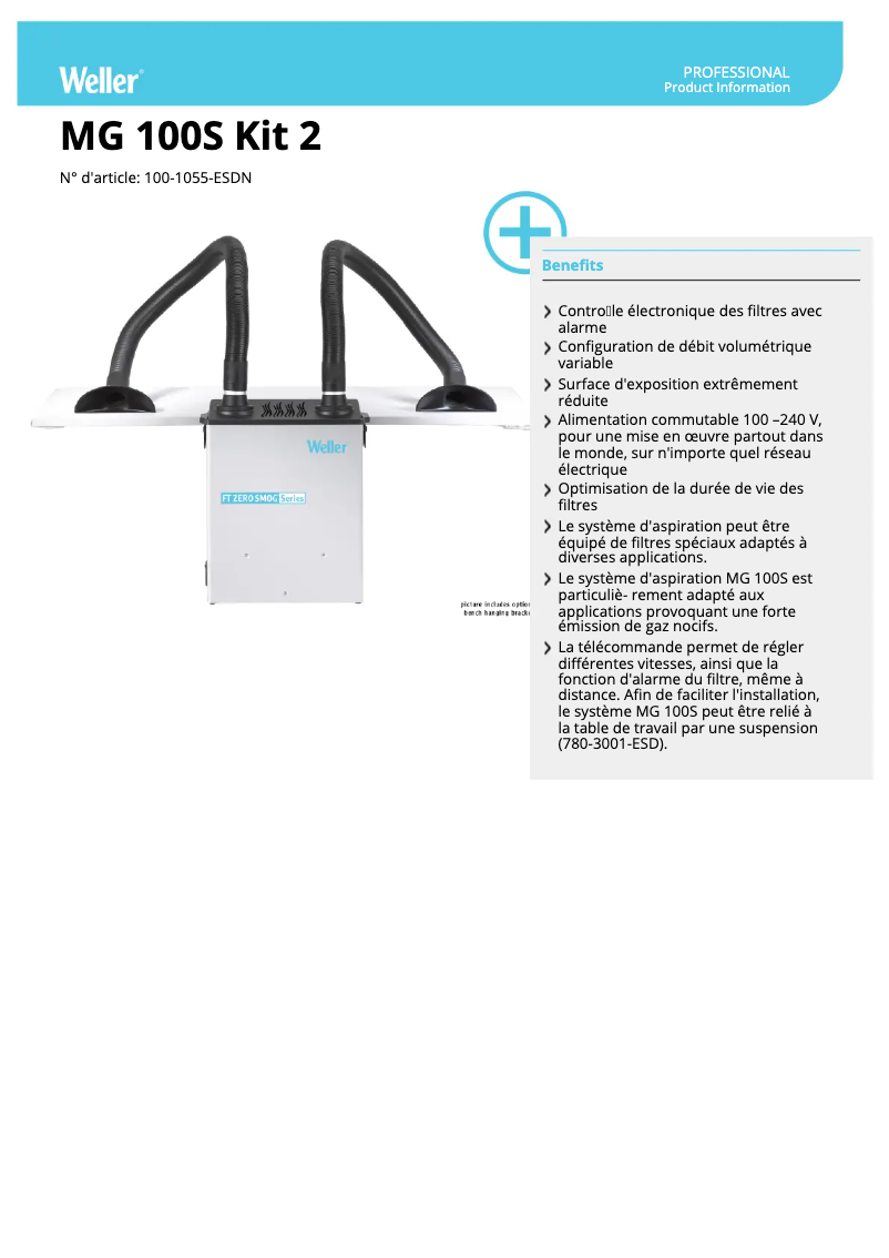 Image de la première page du manuel de l'appareil MG100S