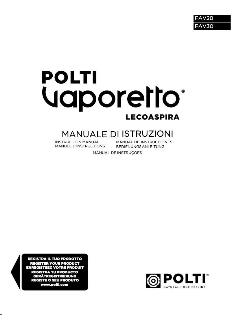 Page n°1 - Manuel utilisateur Polti Vaporetto Lecoaspira FAV20