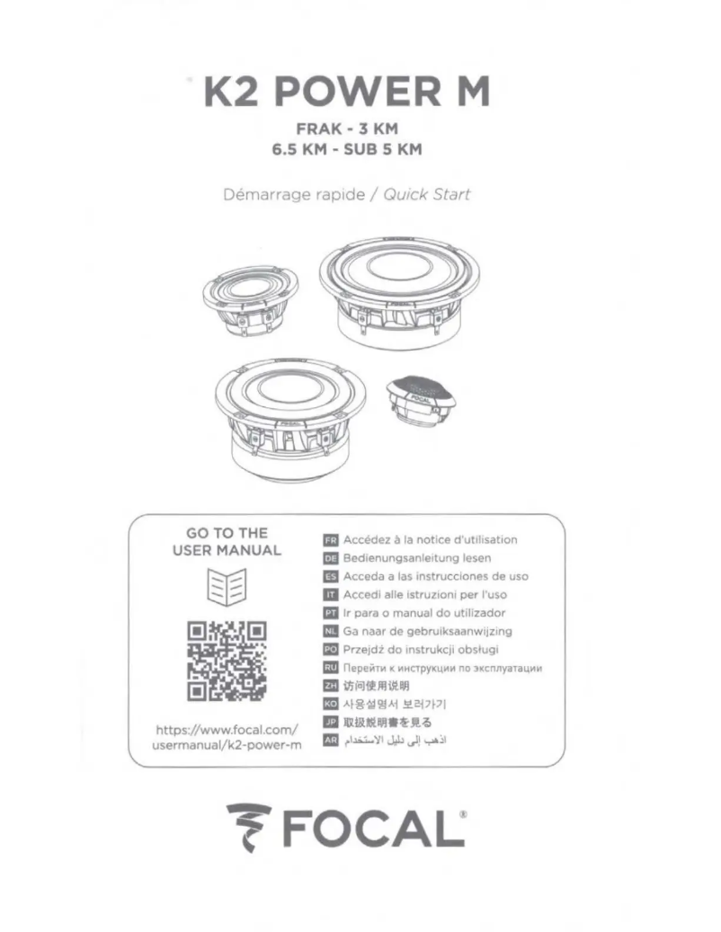 Page 1 de la notice Mode d'emploi Focal SUB 5 KM
