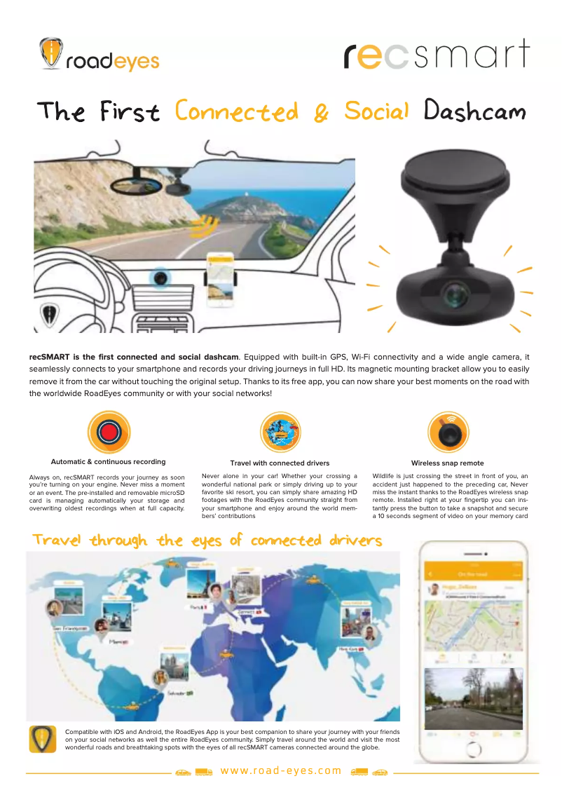 Page n°1 - Manuel utilisateur RoadEyes DASHCAM/345