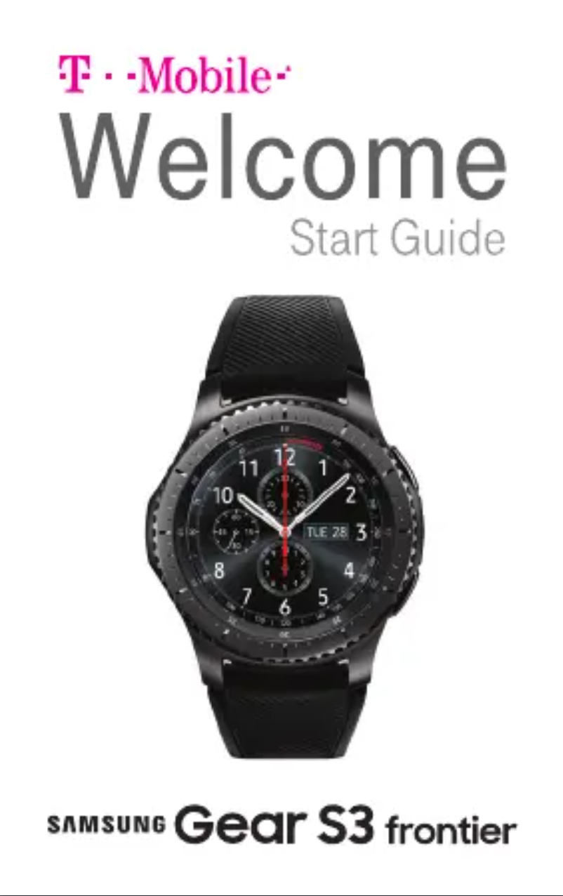 Page 1 de la notice Guide de démarrage rapide Samsung Gear S3 Frontier