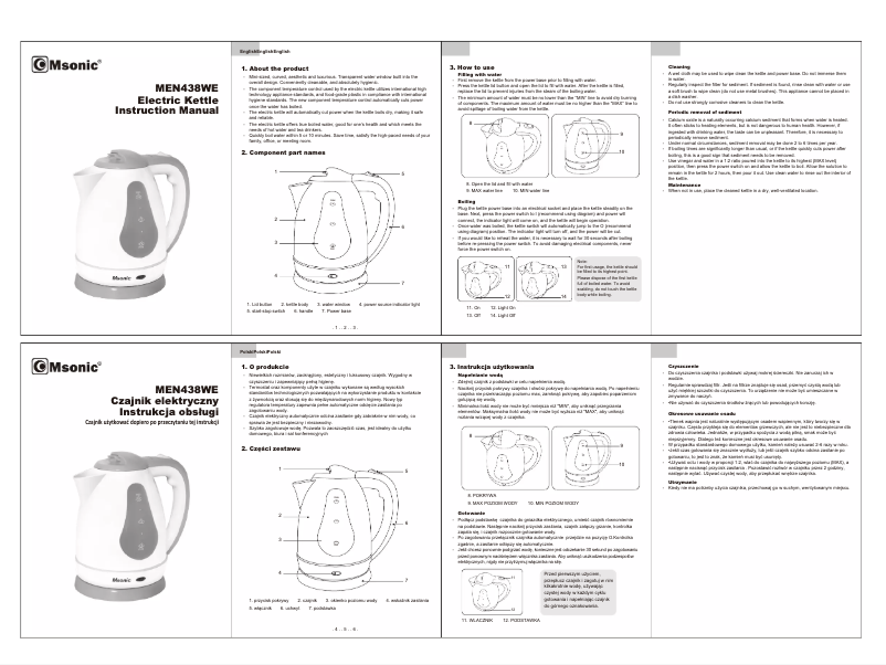 Image de la première page du manuel de l'appareil MEN438WE