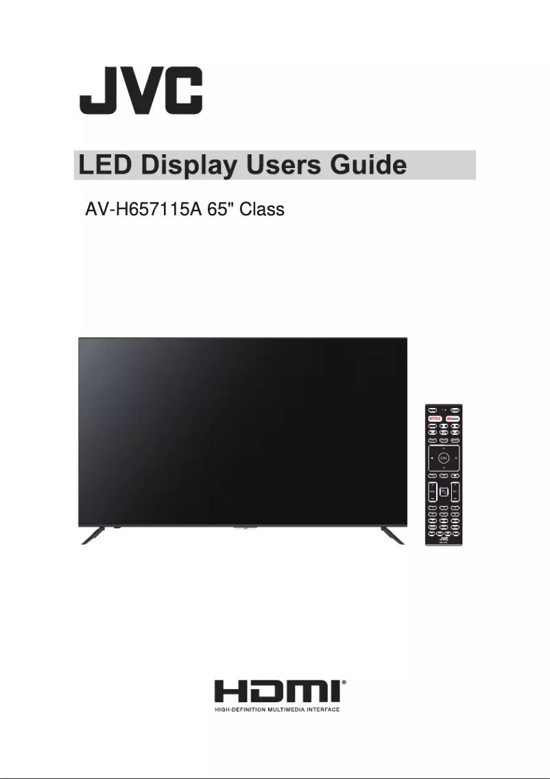 Page 1 de la notice Manuel utilisateur JVC AV-H657115A