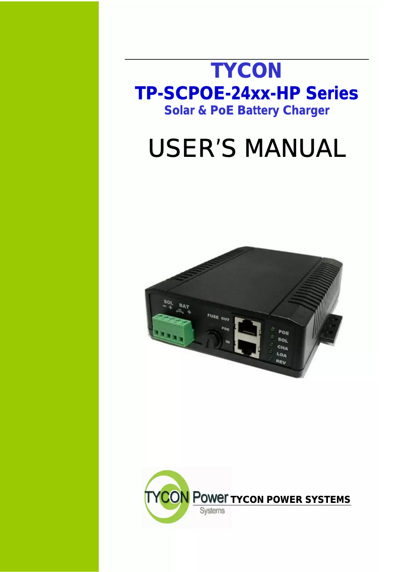Image de la première page du manuel de l'appareil TP-SCPOE-2424-HP