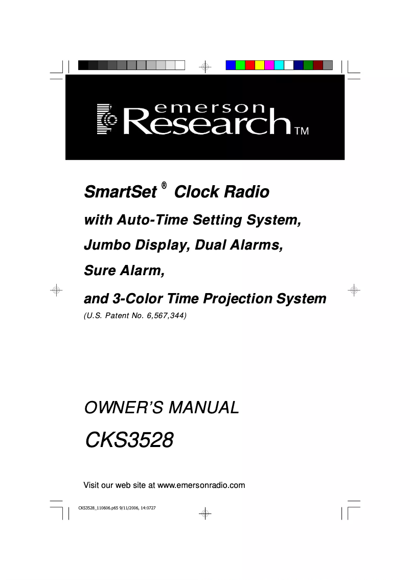 Image de la première page du manuel de l'appareil CKS3528