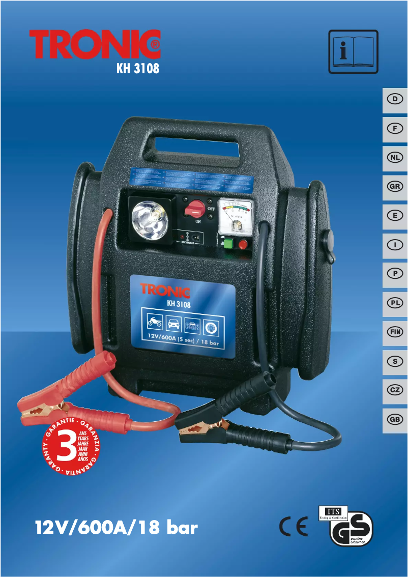 Page n°1 - Manuel utilisateur Tronic KH 3108