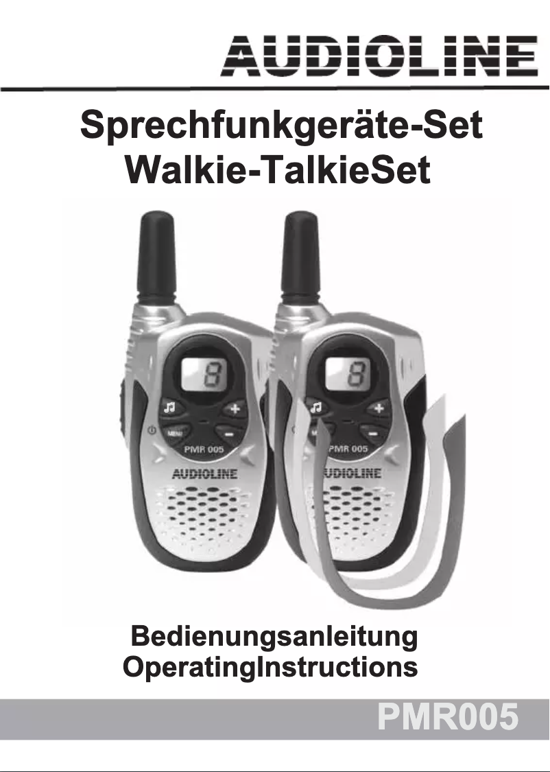 Image de la première page du manuel de l'appareil PMR 005