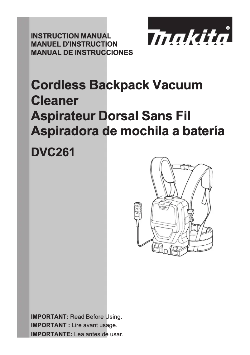 Image de la première page du manuel de l'appareil DVC261ZX11