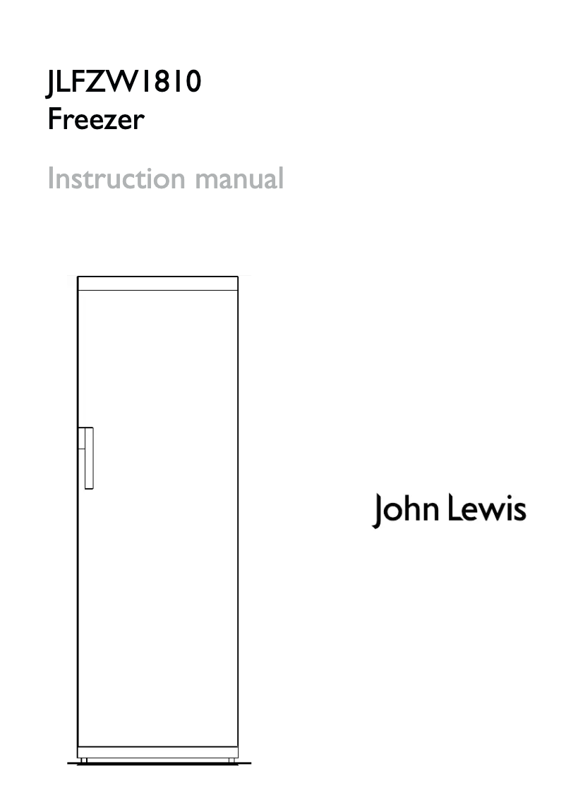 Page n°1 - Manuel utilisateur John Lewis JLFZW 1810