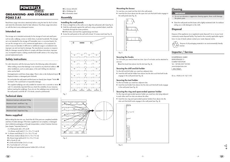 Página 1 del manual Manual de usuario Powerfix POAS 2 A1