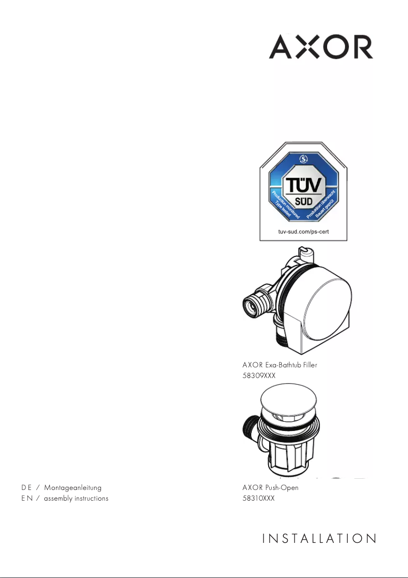 Image de la première page du manuel de l'appareil Push-Open