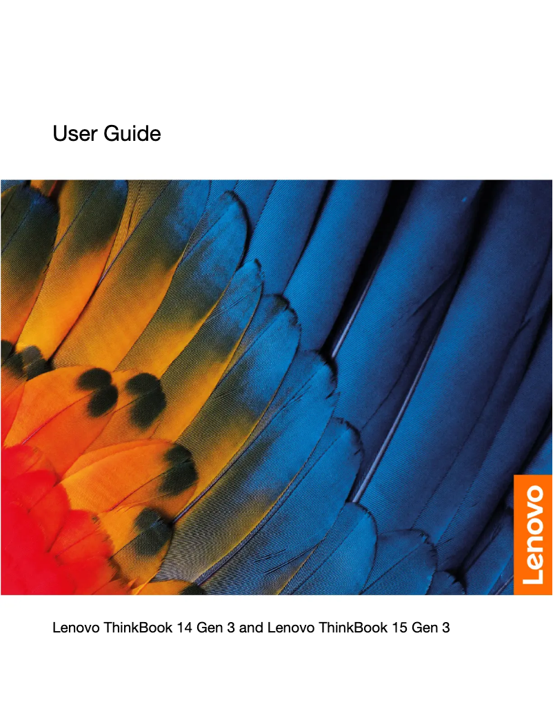 Page n°1 - Manuel utilisateur Lenovo ThinkBook 14 G3