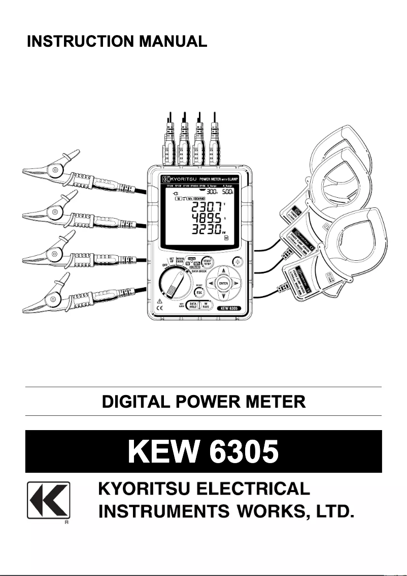Page 1 of the manual User Manual Kyoritsu KEW 6305