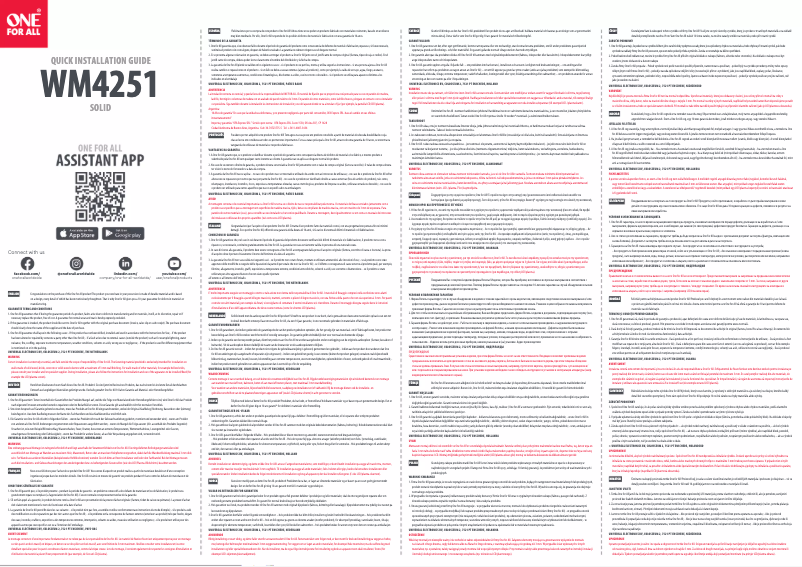 Page 1 de la notice Manuel utilisateur One for all WM 4251