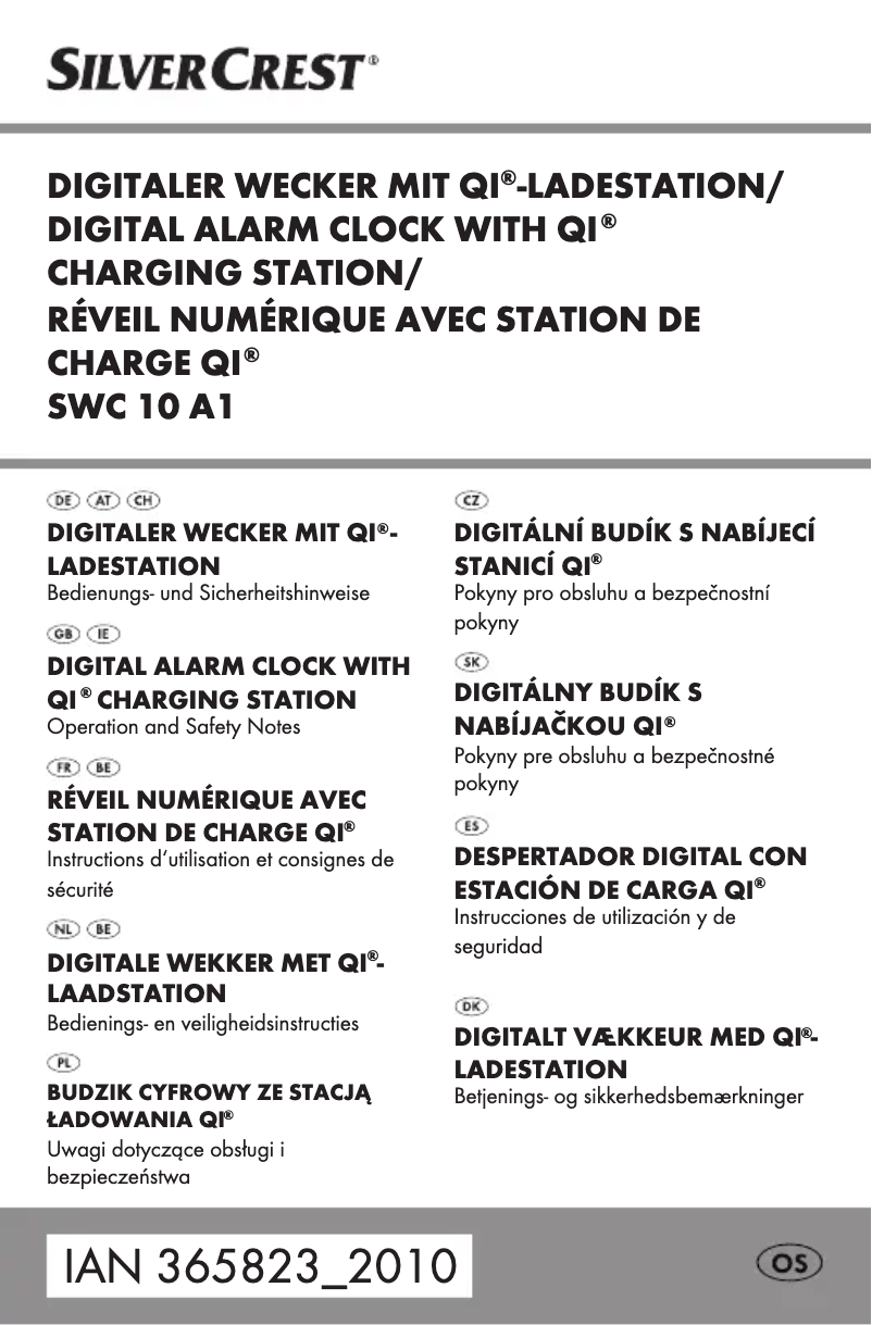 Page 1 de la notice Manuel utilisateur SilverCrest SWC 10 A1
