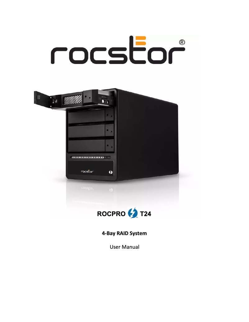 Page n°1 - Manuel utilisateur Rocstor Rocpro T24