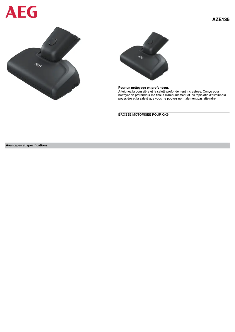 Página 1 del manual Manual de usuario AEG AZE135