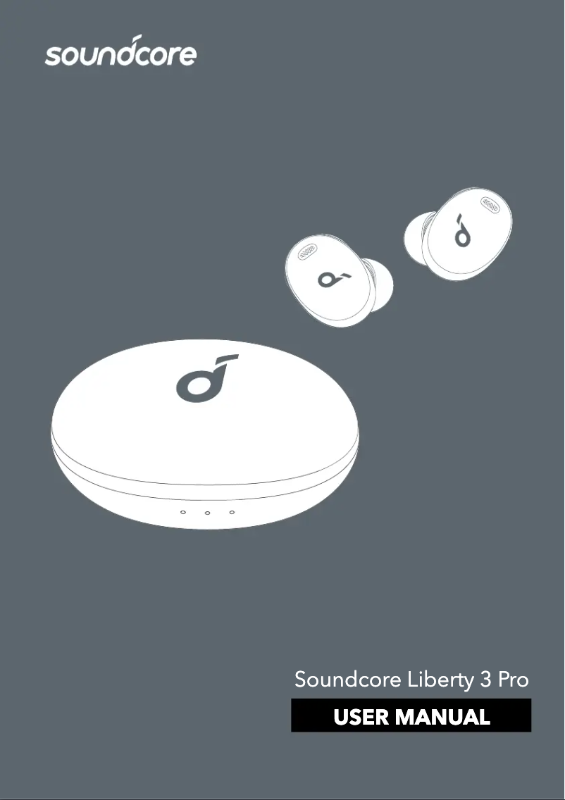 Page 1 de la notice Manuel utilisateur Soundcore Liberty 3 Pro