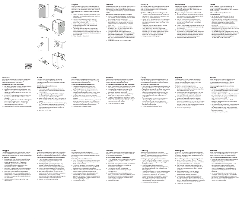 Página 1 del manual Manual de usuario Ikea VOXTORP 703.211.68