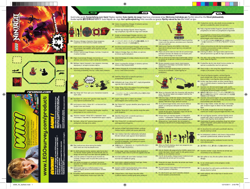 Page n°1 - Manuel utilisateur Lego Samurai X