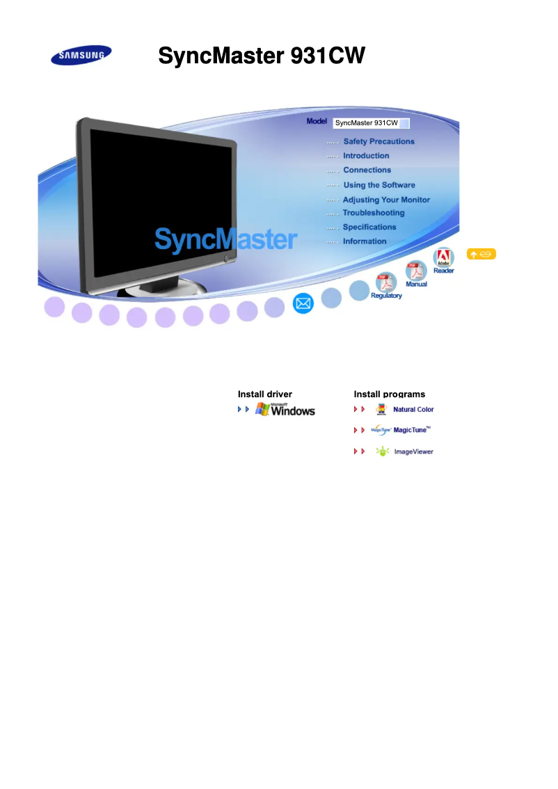 Image de la première page du manuel de l'appareil 931CW