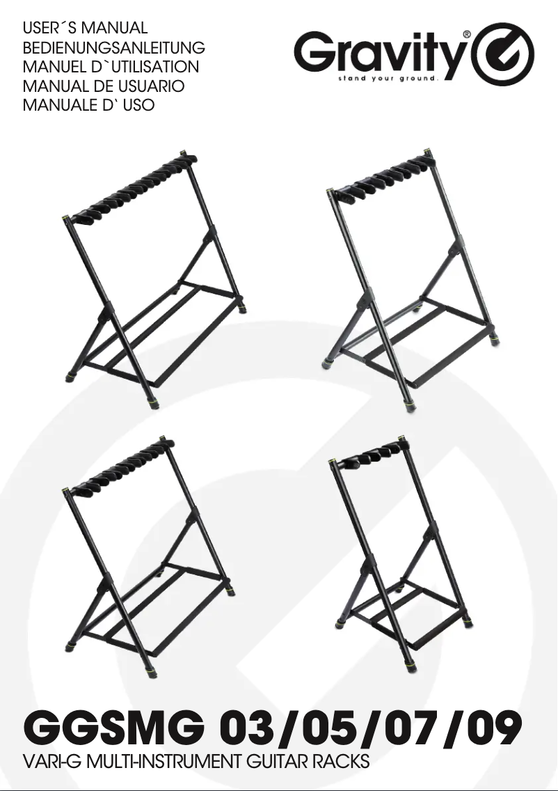 Page 1 de la notice Manuel utilisateur Gravity Vari-G 3