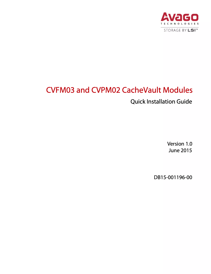 Page n°1 - Manuel utilisateur Broadcom CVM02